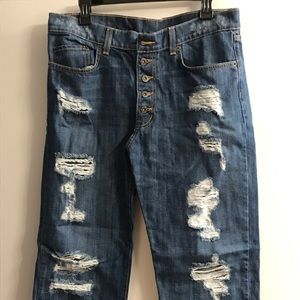 Distressed jeans